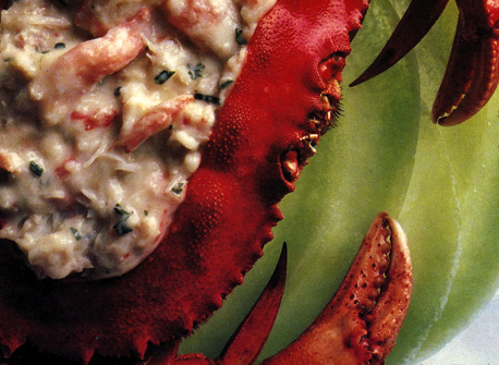 Bouchées de crabe et melon