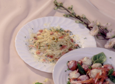 Fettucine Alfredo à la tomate fraîche
