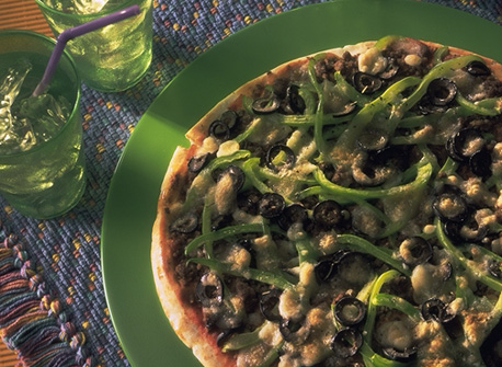 Pizza au boeuf haché à la grecque