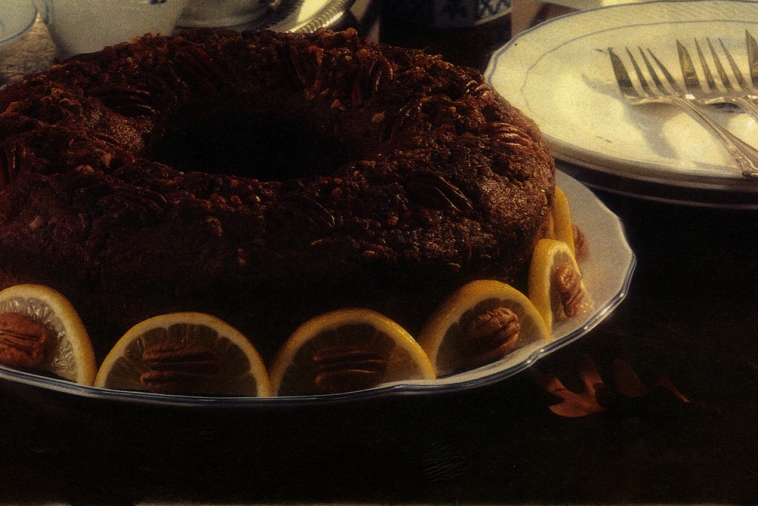 Gâteau au miel et aux pacanes