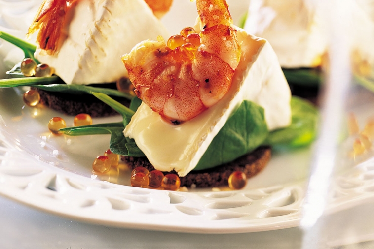 Bouchées de crevettes au Triple crème DuVillage de Warwick