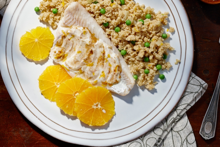 Poisson marocain épicé et couscous