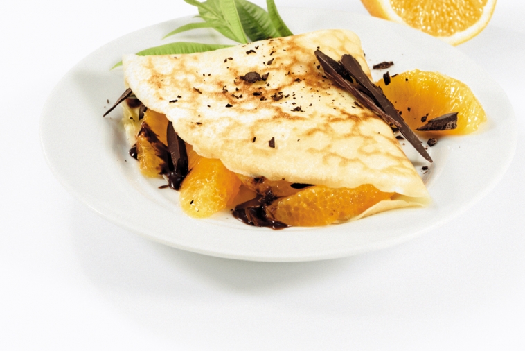 Crêpes à l’orange et au chocolat