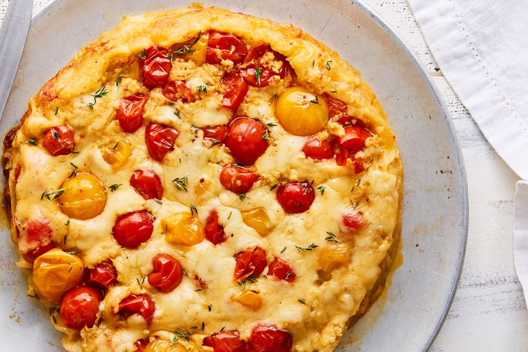 Tarte tartin au Provolone et aux tomates