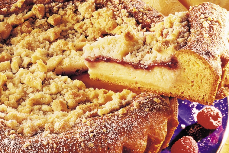 Gâteau au fromage à la confiture de framboises