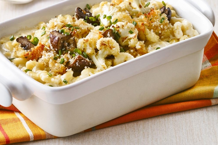 Macaroni au fromage fumé et au chou-fleur