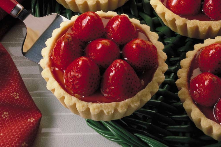 Tartelette au fromage et aux fraises