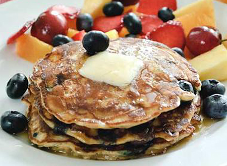 Crêpes à l’avoine et aux bleuets-image