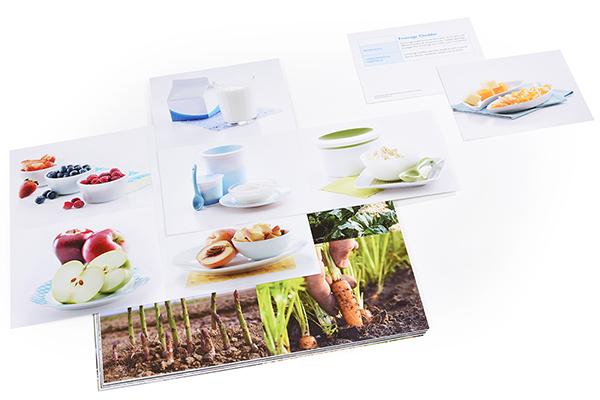 cartes d'images d'aliments