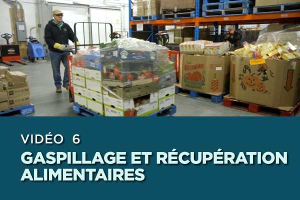Un homme qui marche dans un entrepôt avec une palette de nourriture