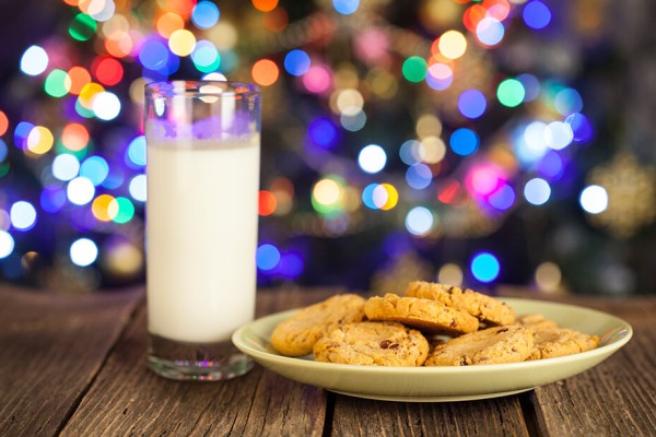 Lait et biscuits pour le père Noël