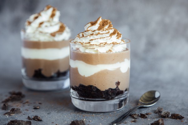 Mini mousse au chocolat et brownies