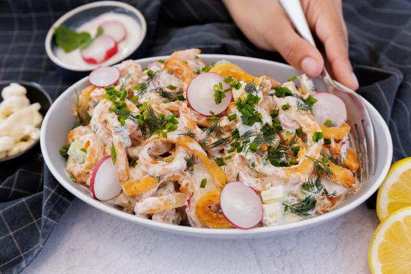 Salades de frites spirales