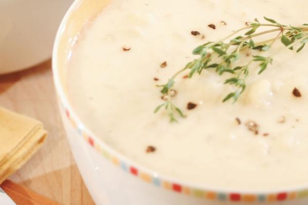 cheddar cauliflower and potato soup