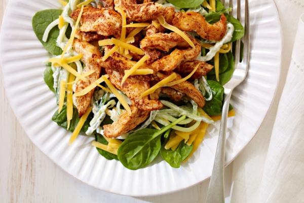 chicken cheddar and cucumber remoulade salad