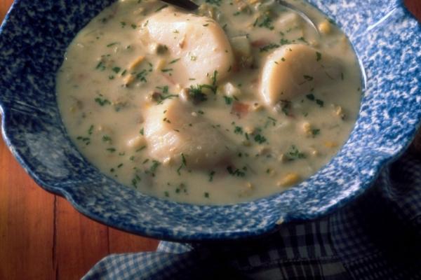 clam and scallop chowder