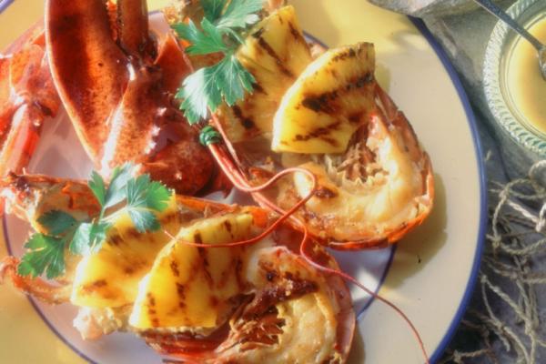 grilled dijon lobsters