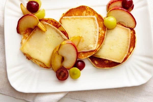 raclette cheese pancakes with fruit raclette cheese pancakes with fruit
