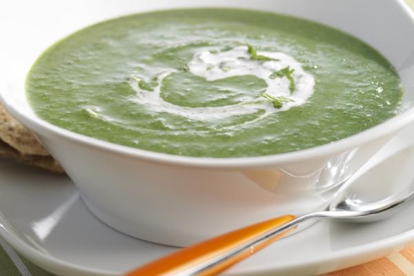 spinach and green pea soup