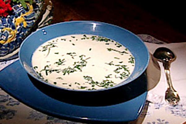 vichyssoise with blue ermite