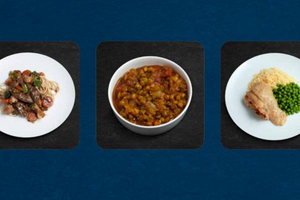 Diapositive montrant trois images d’aliments 