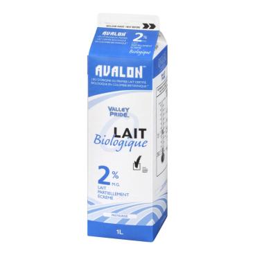 Valley Pride Lait partiellement écrémé biologique 2% M.G. 1L