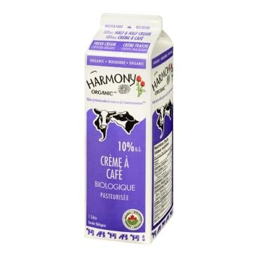 Harmony Organic Crème à café biologique 10% M.G. 1L