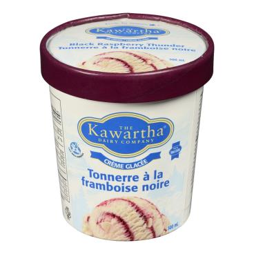 Kawartha Dairy Crème glacée tonnerre à la framboise noire 500ml