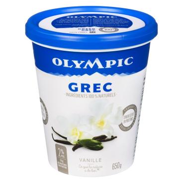 Olympic Yogourt grec vanille 2% M.G. 650g
