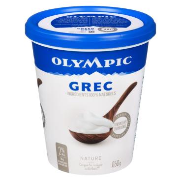 Olympic Yogourt grec nature 2% M.G. 650g
