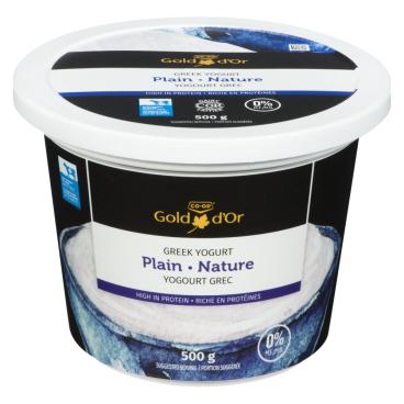 CO-OP Gold Plain Greek Yogurt 0% M.F. 500g