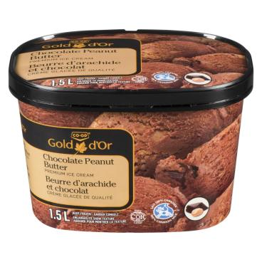 CO-OP Gold Chocolate Peanut Butter Ice Cream 1.5L