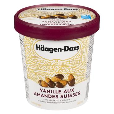 Häagen-Dazs Crème glacée vanille aux amandes suisses 500ml