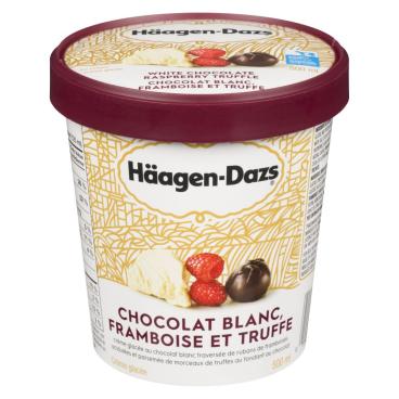 Häagen-Dazs Crème glacée chocolat blanc truffe framboise 500ml