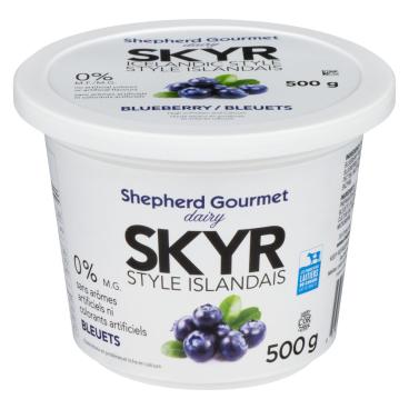 Shepherd Gournet Dairy Yogourt skyr style islandais aux bleuets 0% M.G. 500g