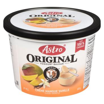 Astro Yogourt balkan crème mangue vanille 6% M.G. 500g