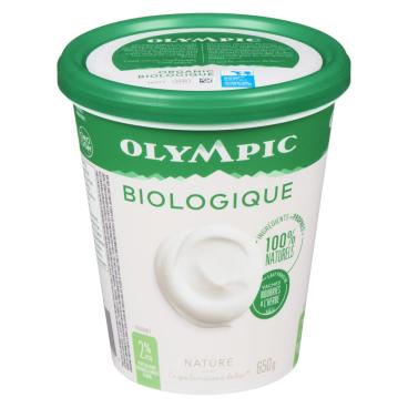 Olympic Yogourt biologique nature de type balkan 2% M.G. 650g