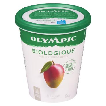 Olympic Yogourt biologique mangue de type balkan 3% M.G. 650g