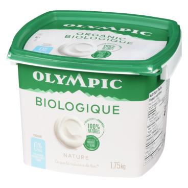 Olympic Yogourt de type balkan nature biologique 0% M.G. 1.75kg