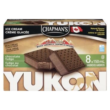 Chapman's Moose Sandwich Chocolate Fudge Ice Cream Sandwiches 8x150ml