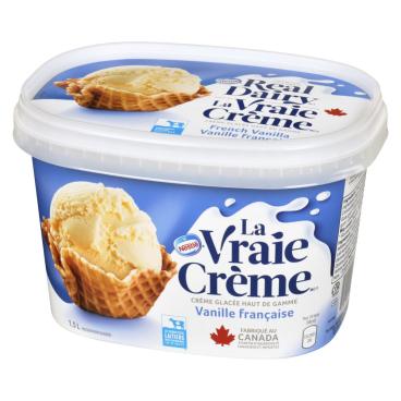 La Vraie Crème Crème glacée de qualité supérieure vanille française 1.5L