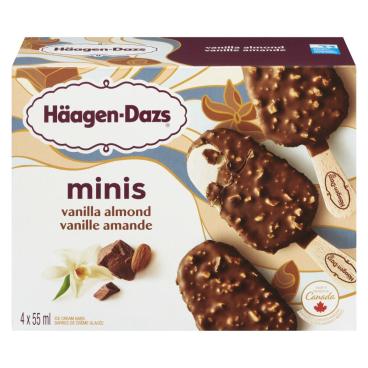 Häagen-Dazs Vanilla Almond Ice Cream Bars 4x55ml
