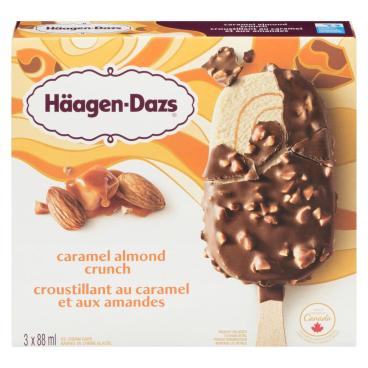 Häagen-Dazs Caramel Almond Crunch Ice Cream Bars 3x88ml