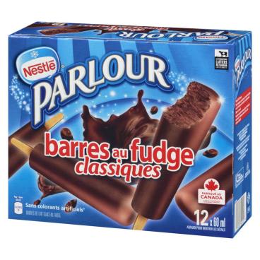 Parlour Barres de lait glacé au fudge classiques 12x60ml