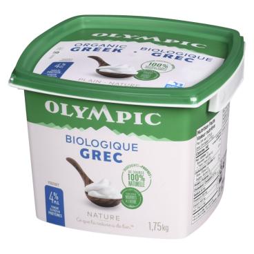 Olympic Yogourt grec biologique nature 4% M.G. 1.75kg