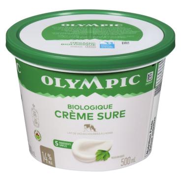 Olympic Crème sure biologique nourries à l'herbe 14% M.G. 500ml