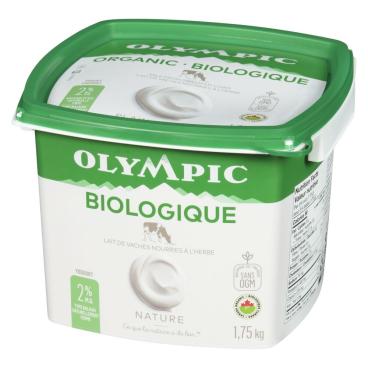 Olympic Yogourt biologique nature de type balkan 2% M.G. 1.75kg