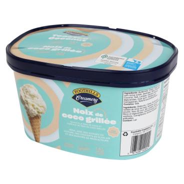 Foothills Creamery Crème glacée sans lactose noix de noco grillée 1.4L