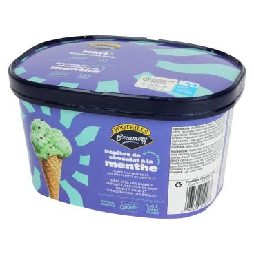 Foothills Creamery Crème glacée menthe et brisures de chocolat 1.4L