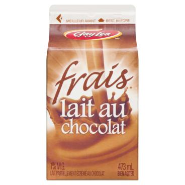 Gay Lea Lait partiellement écrémé au chocolat 1% M.G. 473ml